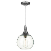 David Hunt Lighting Teardrop Glass Pendant Pewter TEA0167